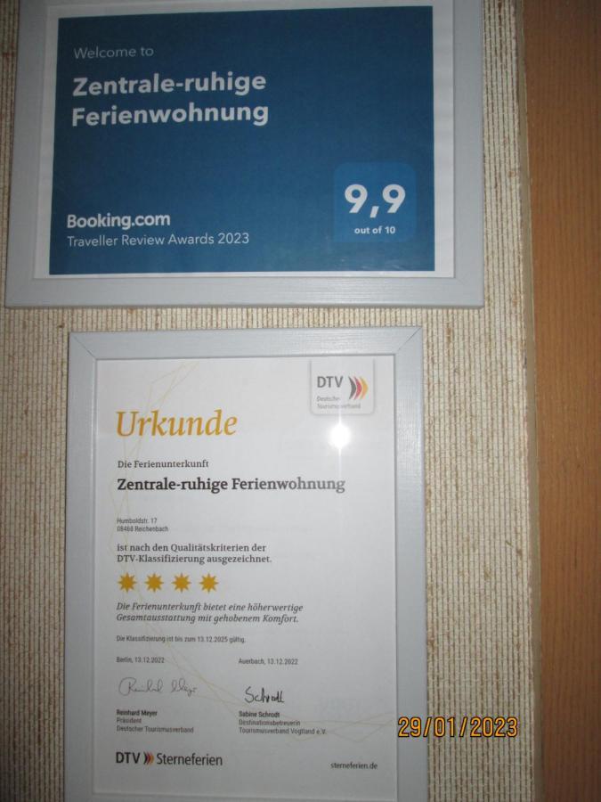 Zentrale-Ruhige Ferienwohnung Reichenbach im Vogtland Exterior photo